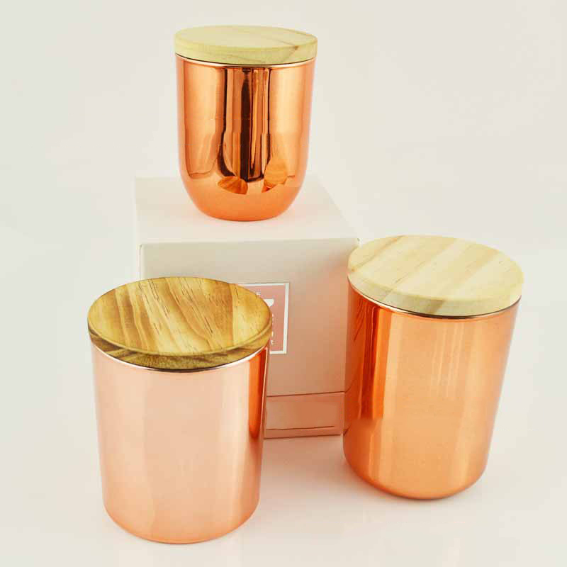 Free samples supply own brand customized wholesale gold glass candle holders for home decor