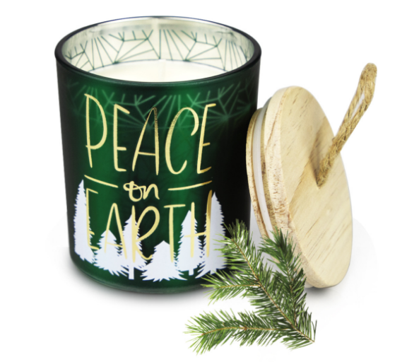 Custom private label Christmas scented candles manufacturers China with wooden lid