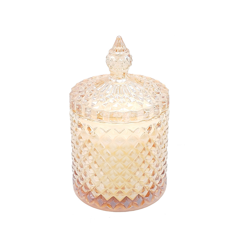 Free samples supply embossed luxury personalized glass scented candle for home decor with OEM ODM candle service