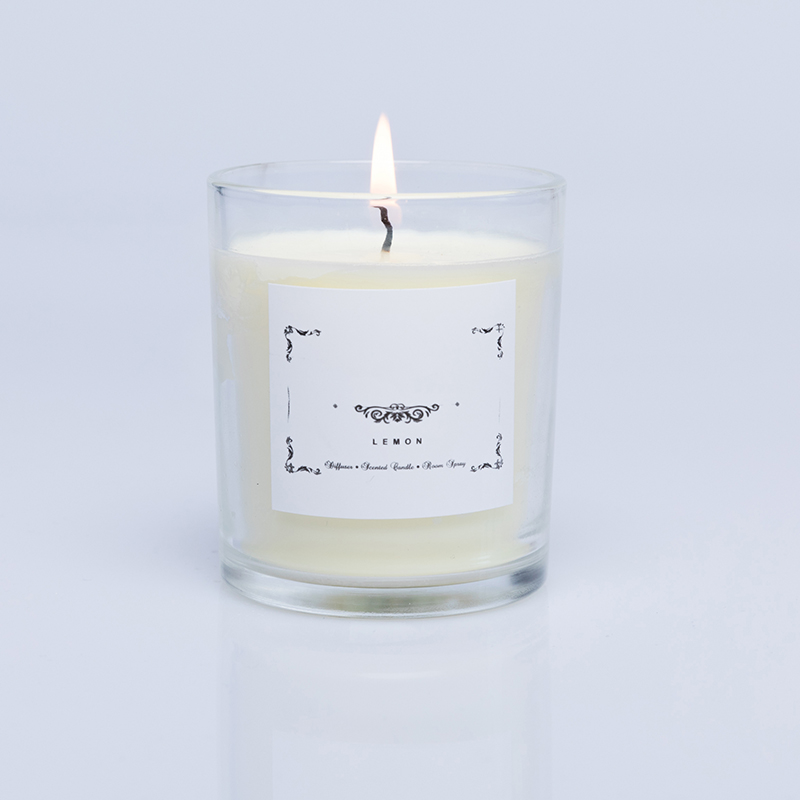 China candle wholesaler personalized glass scented soy wax candles customized packaging and label