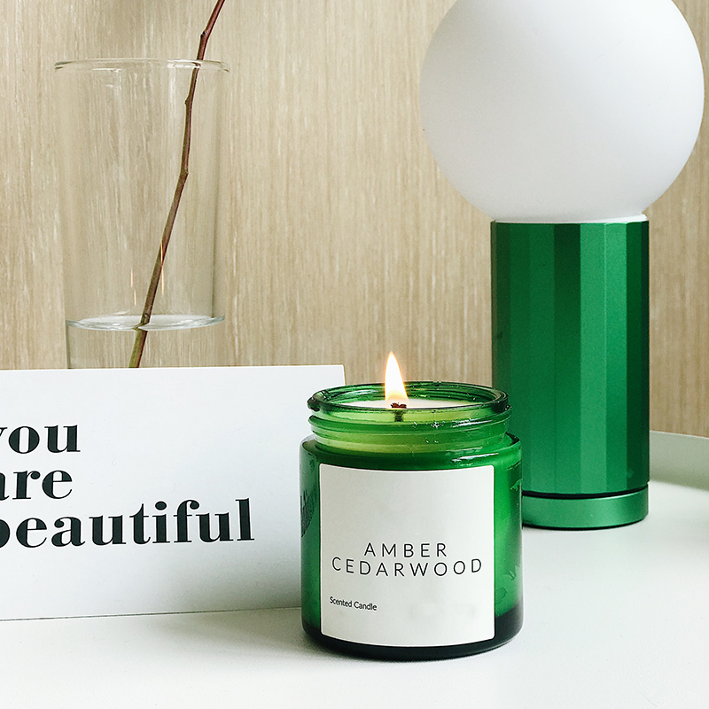 Professional candle supplier wholesale glass scented candle hot selling home decor minimalist with metal lid